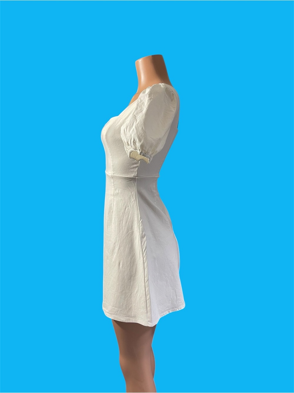 Altar’d State Puff Sleeve White Mini Dress - Picture 3 of 8